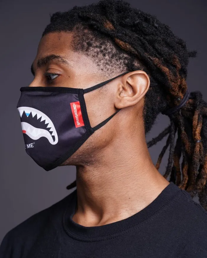 SPRAYGROUND Face Masks BITE ME SHARK BLK POLYESTER FACE MASK 8211 Universal SPRAYGROUND Face Masks BITE ME SHARK BLK POLYESTER FACE MASK 8211 Universal
