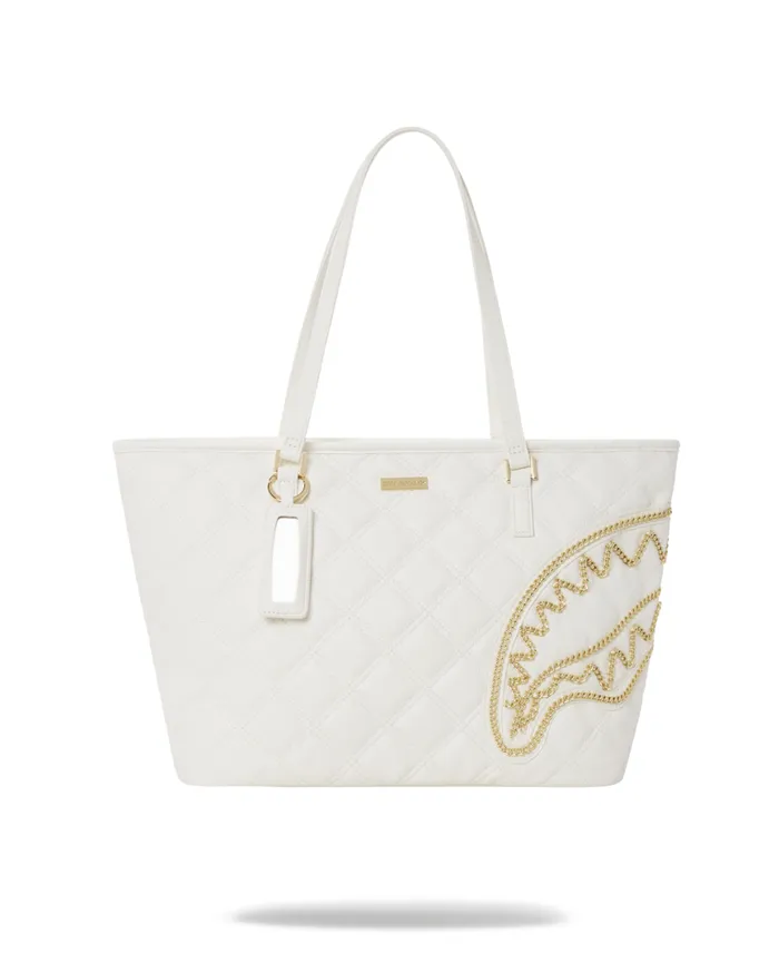 SPRAYGROUND Handbags RIVIERA LE BLANC GOLD CHAIN SHARK TOTE 8211 Universal