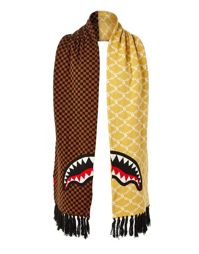 SPRAYGROUND Ski Masks SPLIT CHECKERED SHARK SCARF 8211 Universal