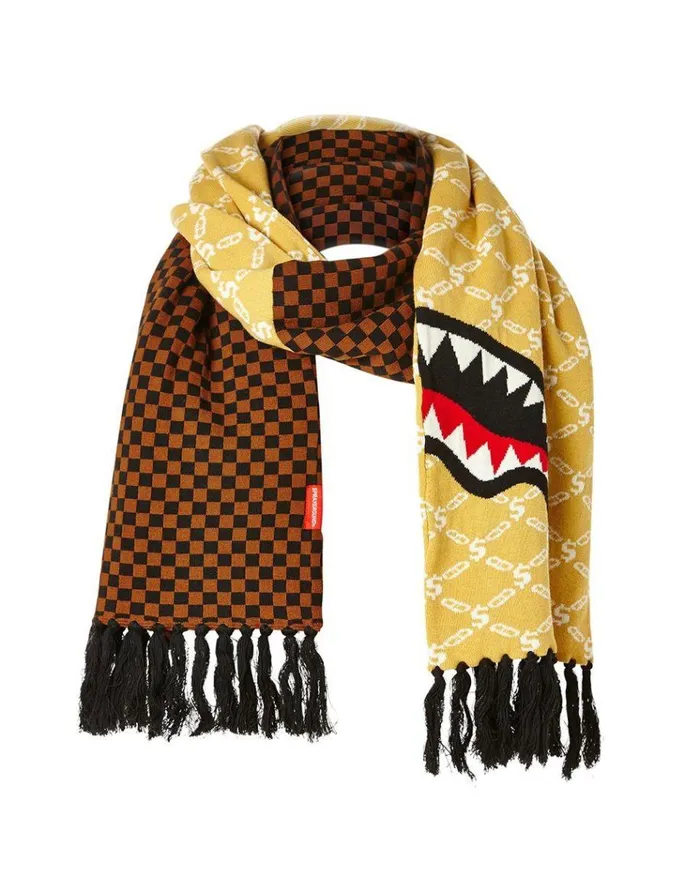 SPRAYGROUND Ski Masks SPLIT CHECKERED SHARK SCARF 8211 Universal SPRAYGROUND Ski Masks SPLIT CHECKERED SHARK SCARF 8211 Universal