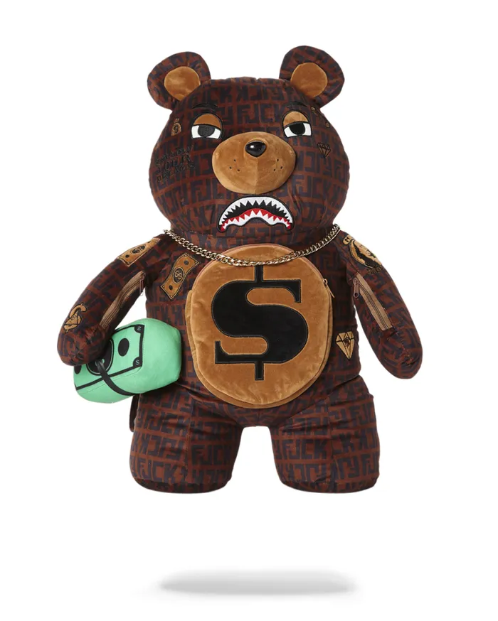 SPRAYGROUND Teddy Bear Backpacks OFFENDED MONEYBEAR TEDDYBEAR BACKPACK 8211 Universal
