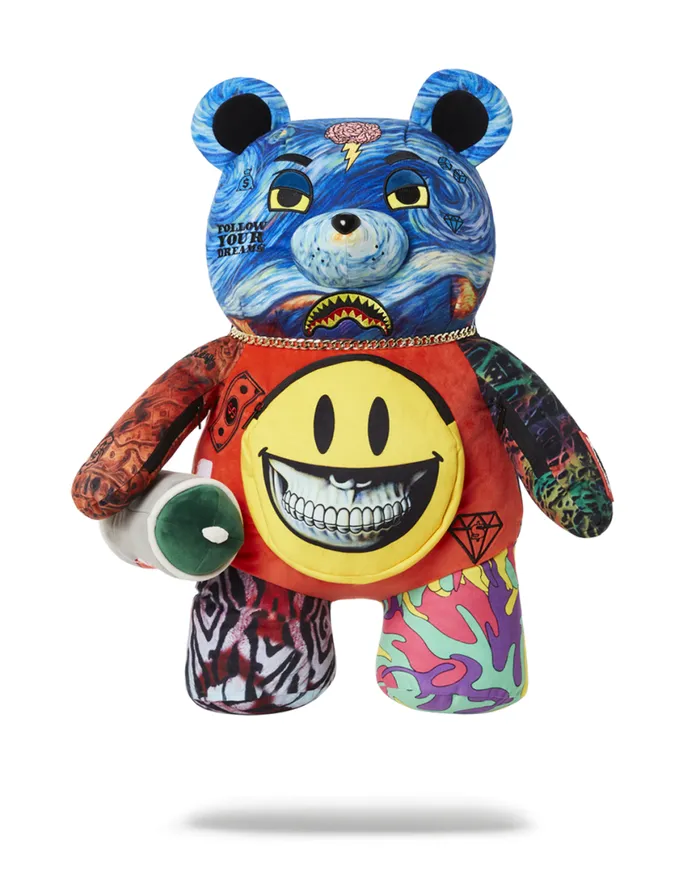 SPRAYGROUND Teddy Bear Backpacks VILLAIN MONEY BEAR TEDDYBEAR RON ENGLISH EDITION BACKPACK 8211 Universal