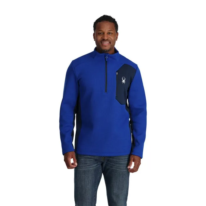 Spyder Fleece Bandit Half Zip Electric Blue 8211 Mens