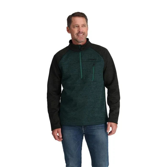 Spyder Fleece Encore Half Zip Cypress Green 8211 Mens