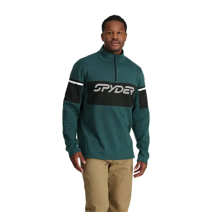 Spyder Fleece Speed Fleece Half Zip Cypress Green 8211 Mens