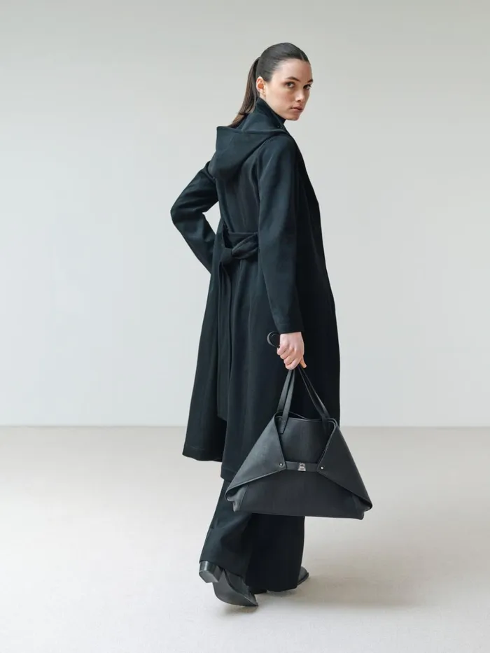 Storm System Cashmere Coat Black Women Akris Coats