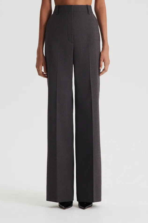 STRIPE MID RISE TROUSER GREY Women Trousers Scanlan Theodore STRIPE MID RISE TROUSER GREY Women Trousers Scanlan Theodore