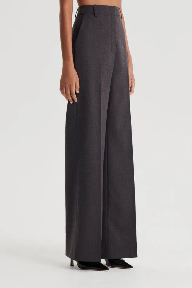 STRIPE MID RISE TROUSER GREY Women Trousers Scanlan Theodore STRIPE MID RISE TROUSER GREY Women Trousers Scanlan Theodore