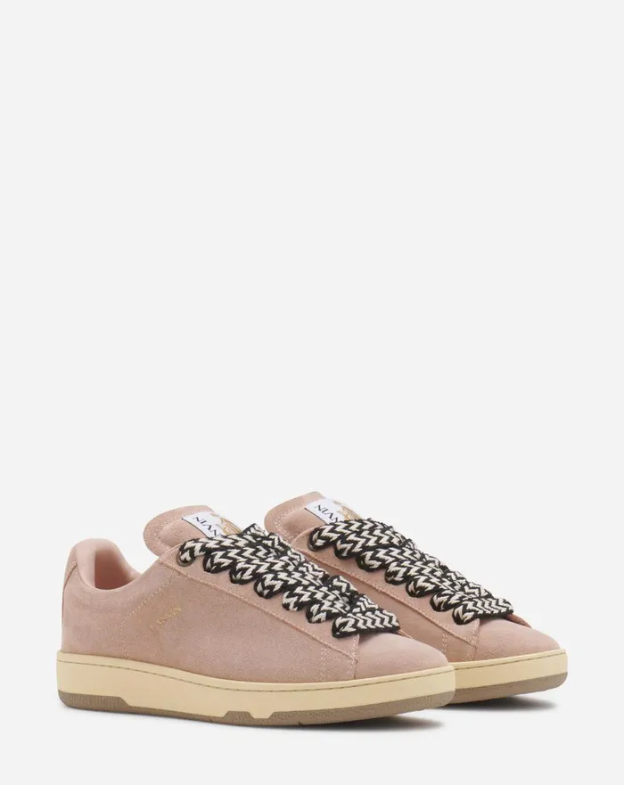 Suede Curb Lite Sneakers Light Pink Women Lanvin Sneakers