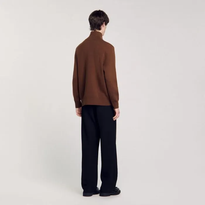 Sweaters and Cardigans Men SANDRO HalfZip Sweater Caramel