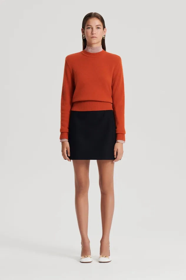 Sweaters CASHMERE CREW SWEATER BURNT 8211 Scanlan Theodore Women