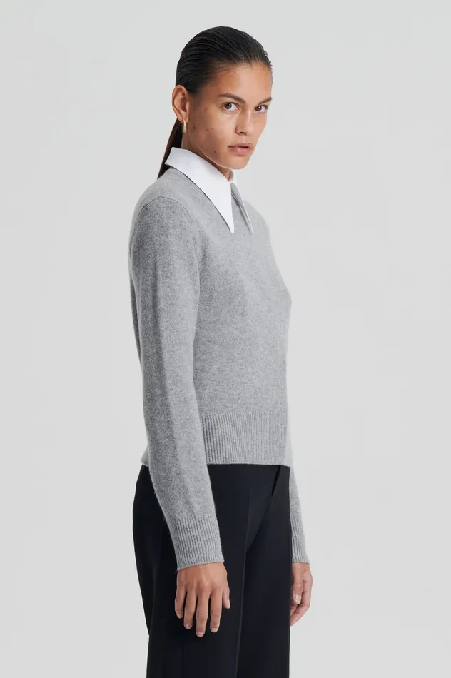 Sweaters CASHMERE CREW SWEATER GREYMELANGE Scanlan Theodore Women