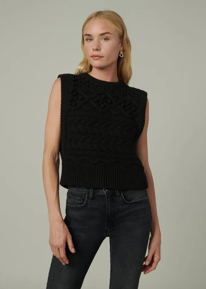 Sweaters THE CLARA SWEATER VEST Black Joe8217s Jeans Women