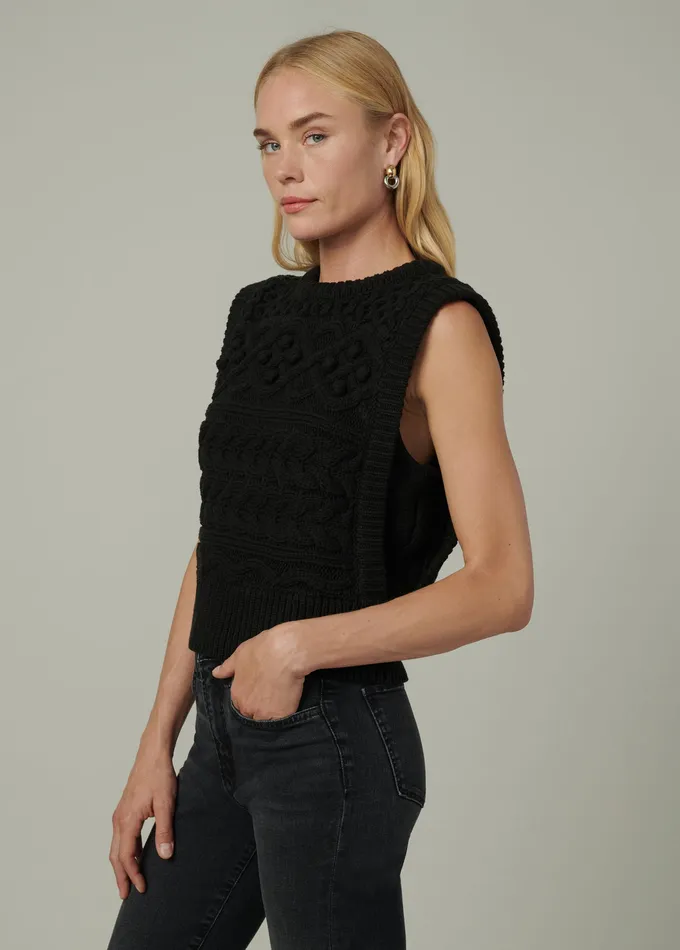 Sweaters THE CLARA SWEATER VEST Black Joe8217s Jeans Women