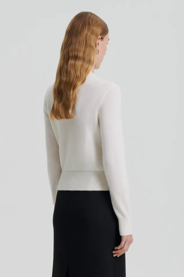 Sweaters Women Scanlan Theodore CASHMERE CREW SWEATER CHALK