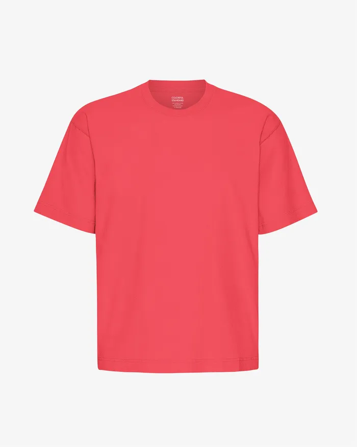 TShirts Colorfulstandard Men Oversized Organic TShirt 8211 Red Tangerine