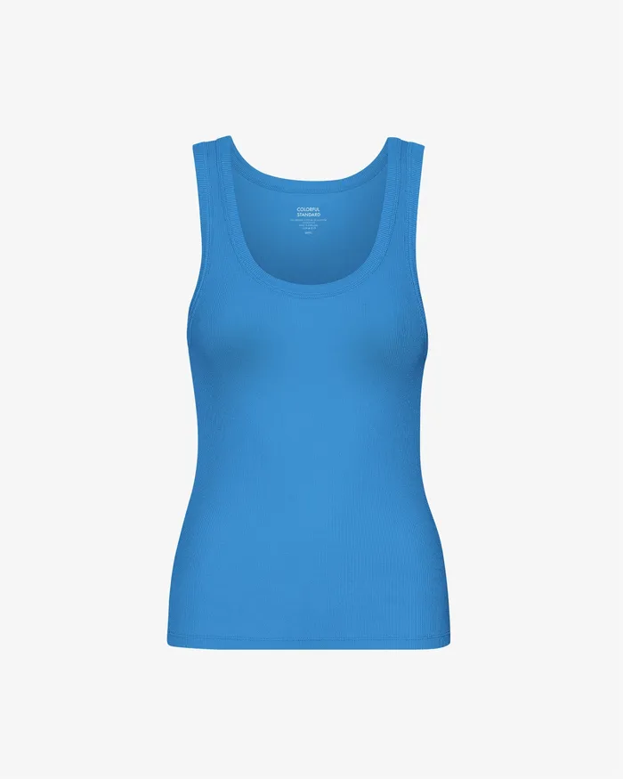 Tank Tops Women Women Organic Rib Tank Top 8211 Pacific Blue Colorfulstandard