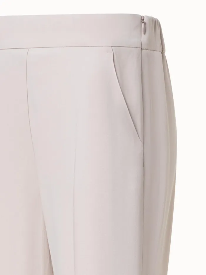 Tapered Crpe Pants With Elastic Back Sand Women Akris Pants