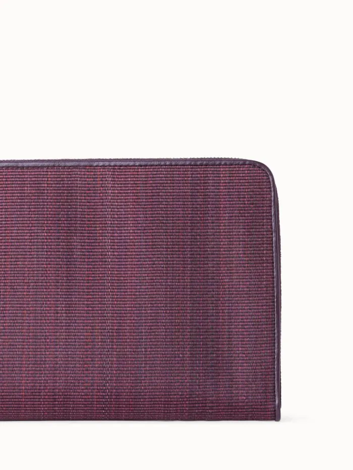 Tassel Pouch In Horsehair Fabric Burgundy Women Akris Mini Bags