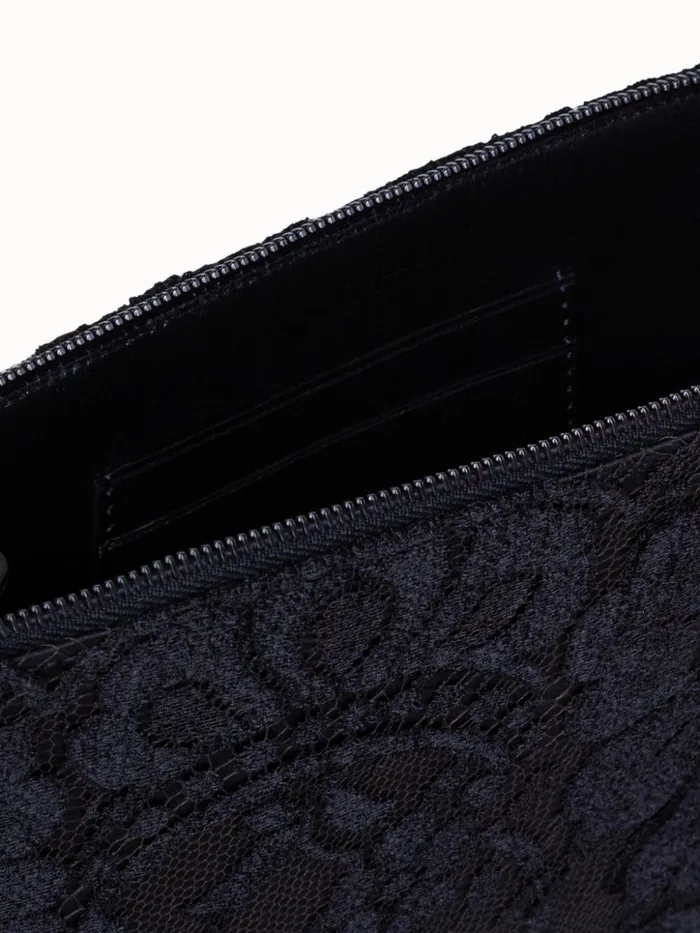 Tassel Pouch In Lace Black Women Akris Clutches