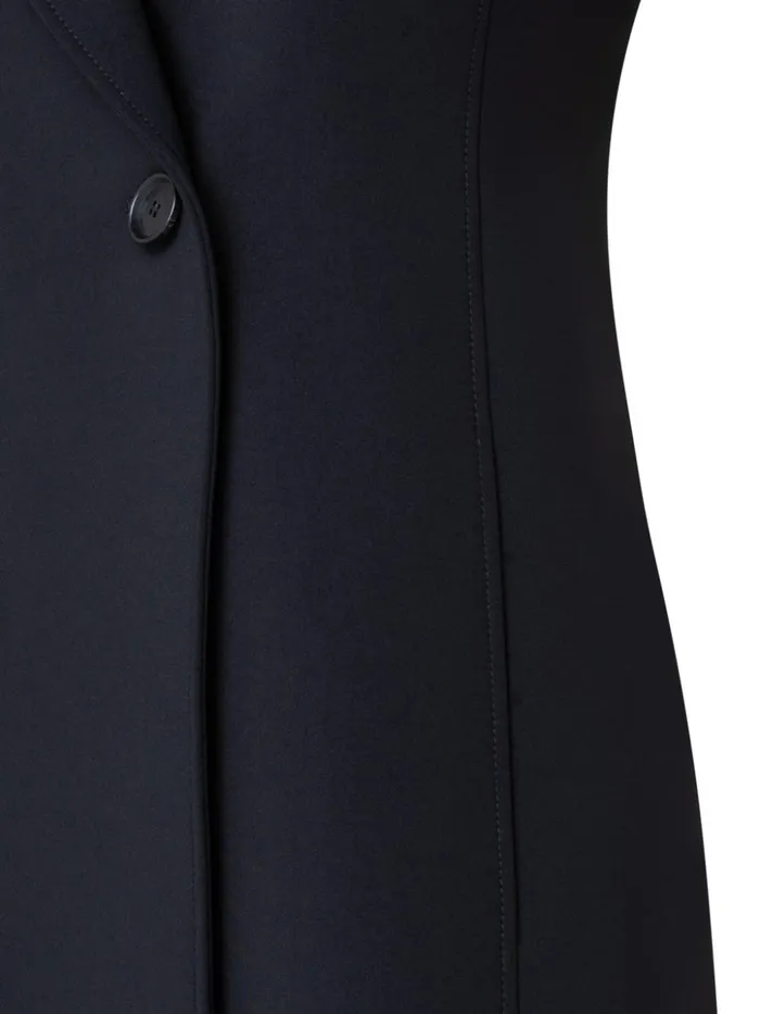 Techno Neoprene Long Gilet Black Women Akris Jackets