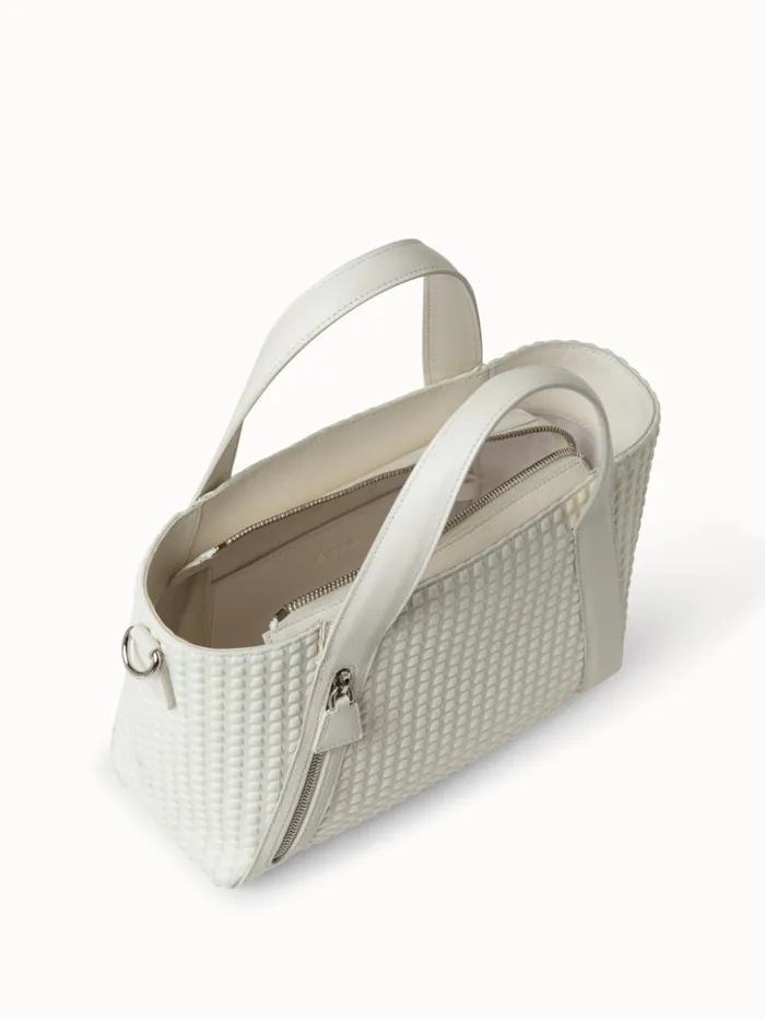 Techno Trapezoid Little Alexa Bag White Women Akris Crossbody Bags