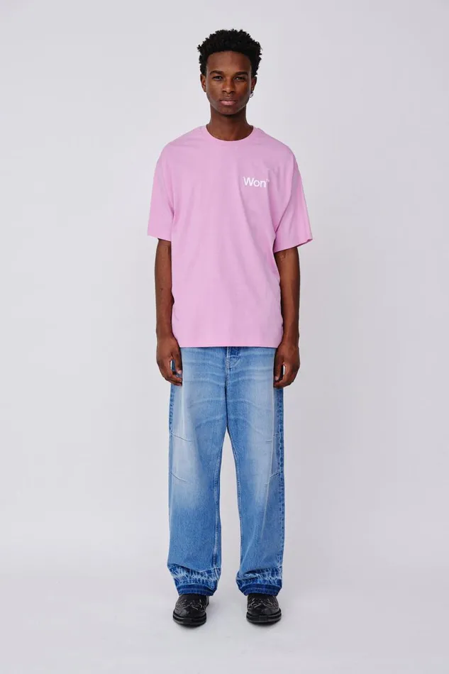 The Staff Tee Logo M 8211 Fuchsia Pink Men Won Hundred Tshirts and Tops