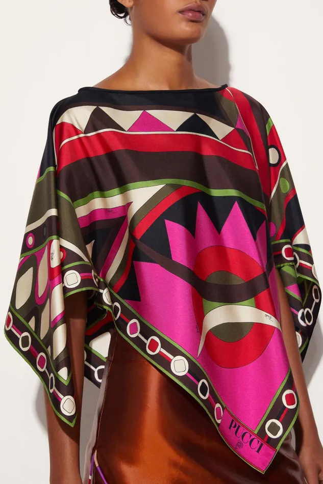 Tops And Shirts Women PUCCI VivaraPrint Silk Top