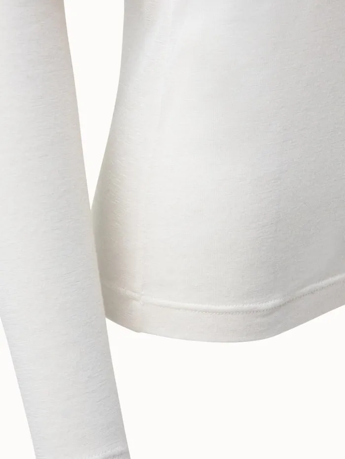 Turtleneck Shirt From Cashmere Silk Offwhite Women Akris Cashmere