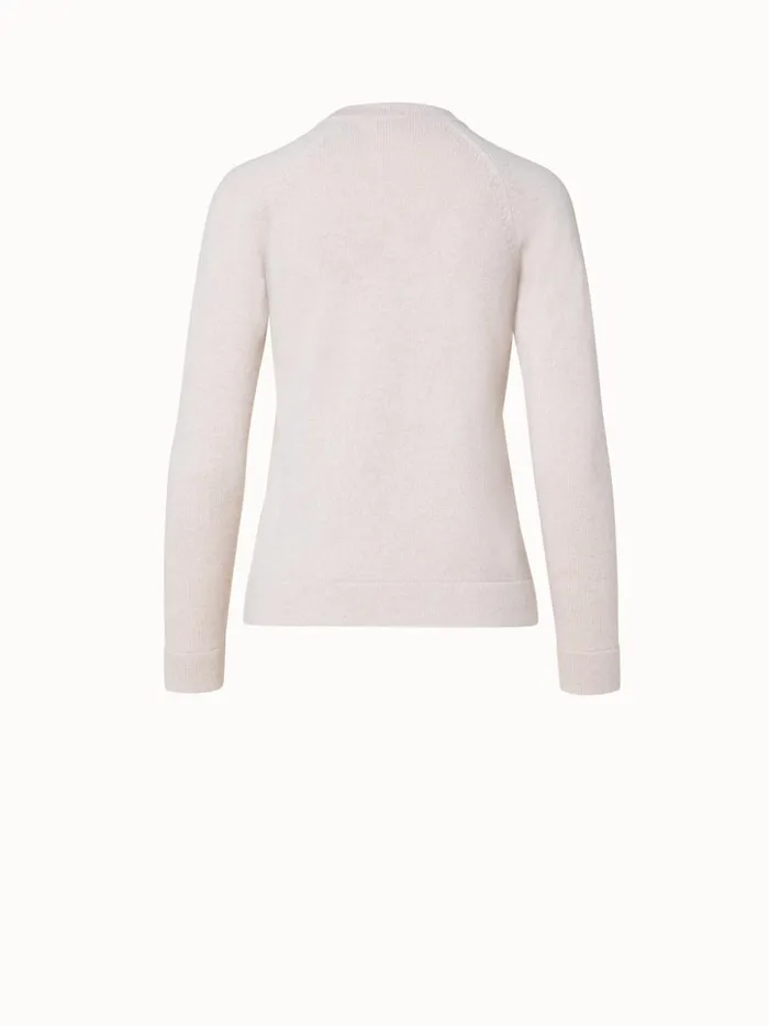 TwoTone Cashmere Pullover Ecrugreige Women Akris Knitwear