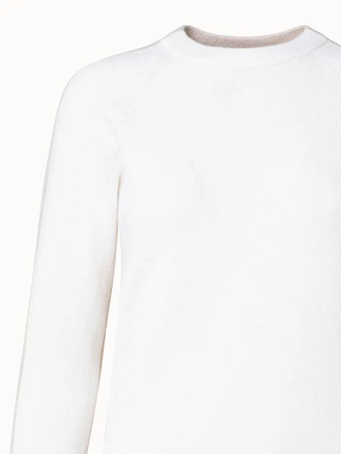 TwoTone Cashmere Pullover Ecrugreige Women Akris Knitwear