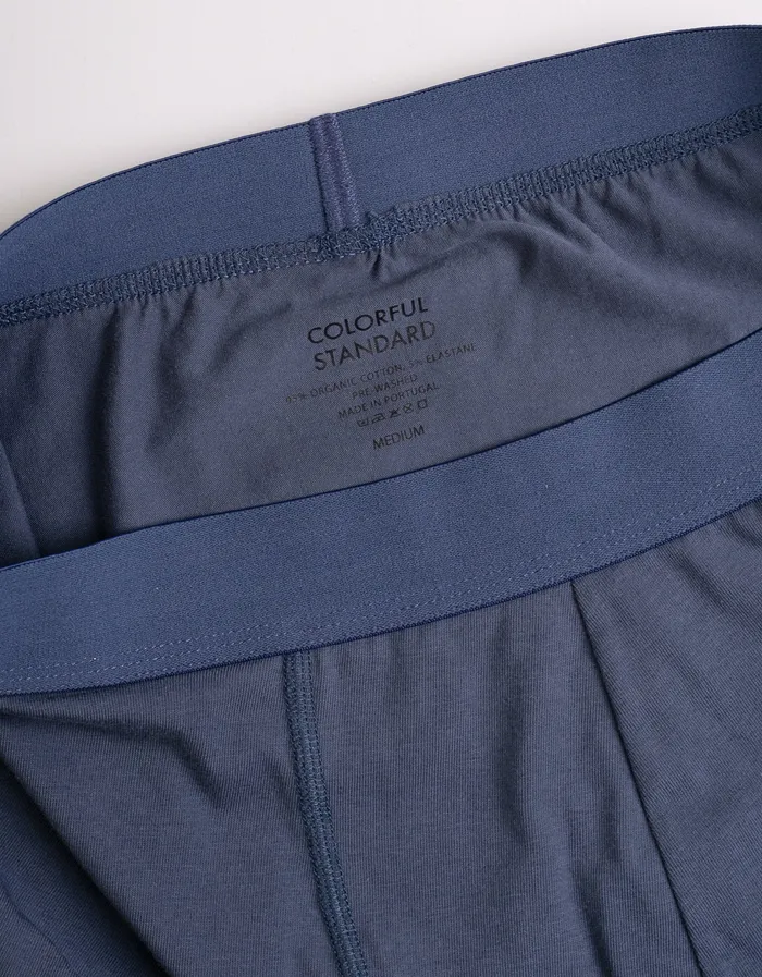 Underwear Men Classic Organic Boxer Briefs 8211 Petrol Blue Colorfulstandard