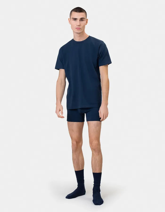 Underwear Men Colorfulstandard Classic Organic Boxer Briefs 8211 Navy Blue