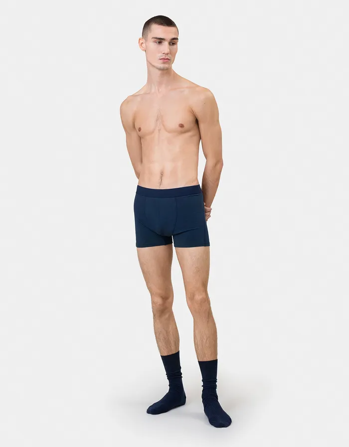 Underwear Men Colorfulstandard Classic Organic Boxer Briefs 8211 Navy Blue