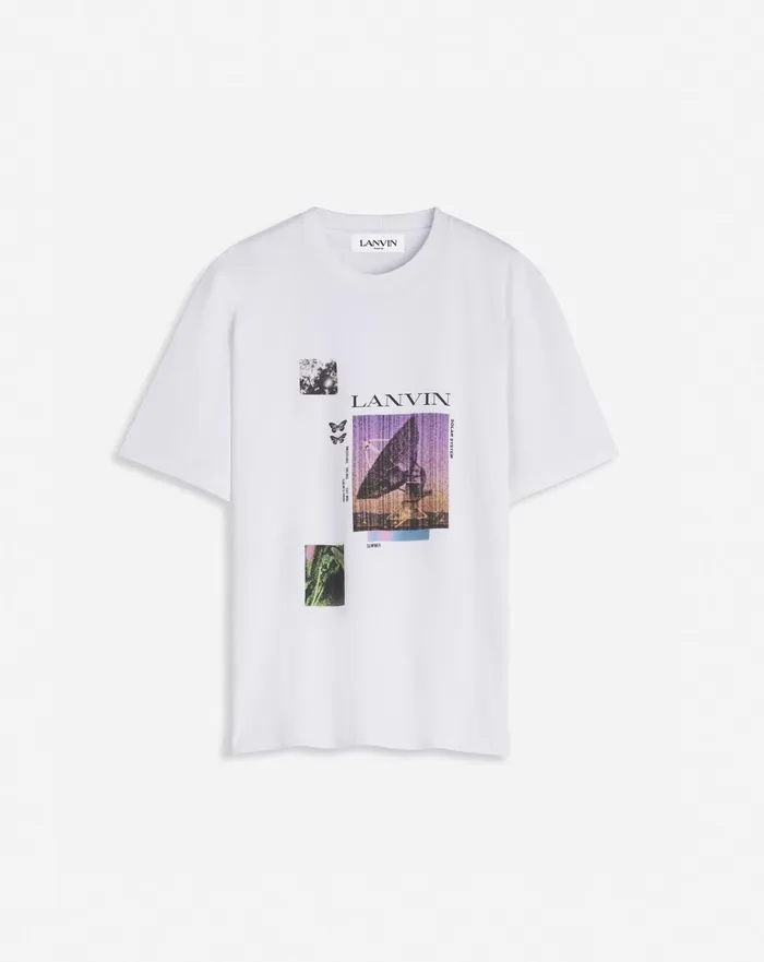 Unisex Printed Tshirt Optic White Men Lanvin Coats and Jackets