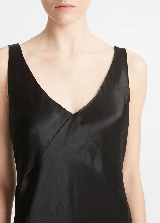 Vince Dresses Women VNeck Maxi Slip Dress Black