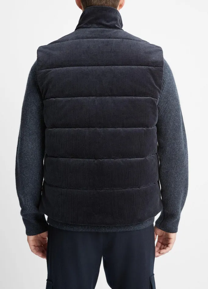 Vince Jackets and Outerwear Men WideWale Corduroy Vest Coastal Blue