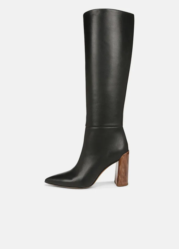 Vince Loafers and Mules Women Pilar Leather Knee Boot Black