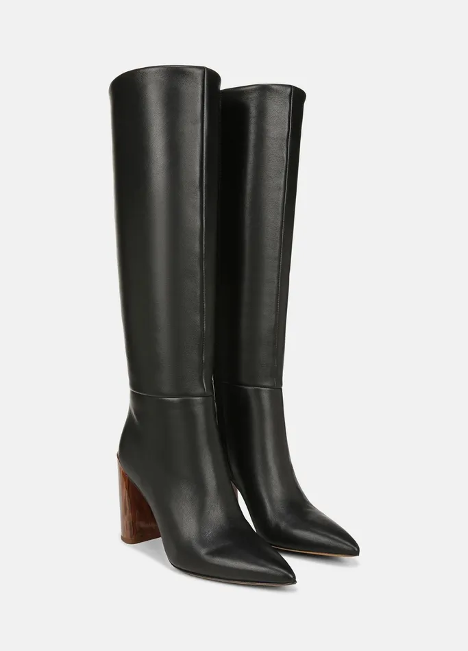 Vince Loafers and Mules Women Pilar Leather Knee Boot Black