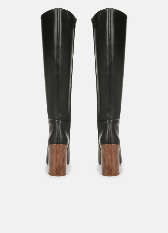 Vince Loafers and Mules Women Pilar Leather Knee Boot Black