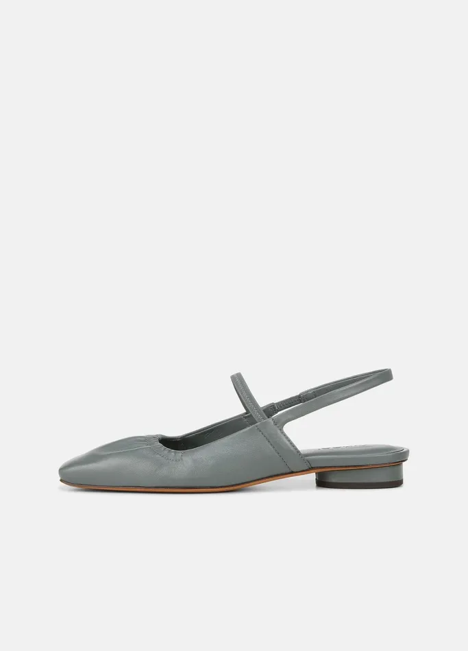 Vince Loafers and Mules Women Venice Leather Slingback Flat Seastone