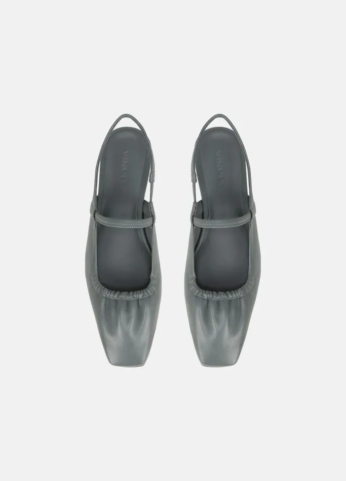 Vince Loafers and Mules Women Venice Leather Slingback Flat Seastone