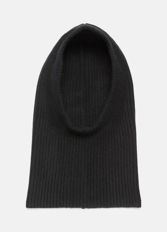 Vince Scarves Hats and Gloves Women Cashmere Rib Hood Black