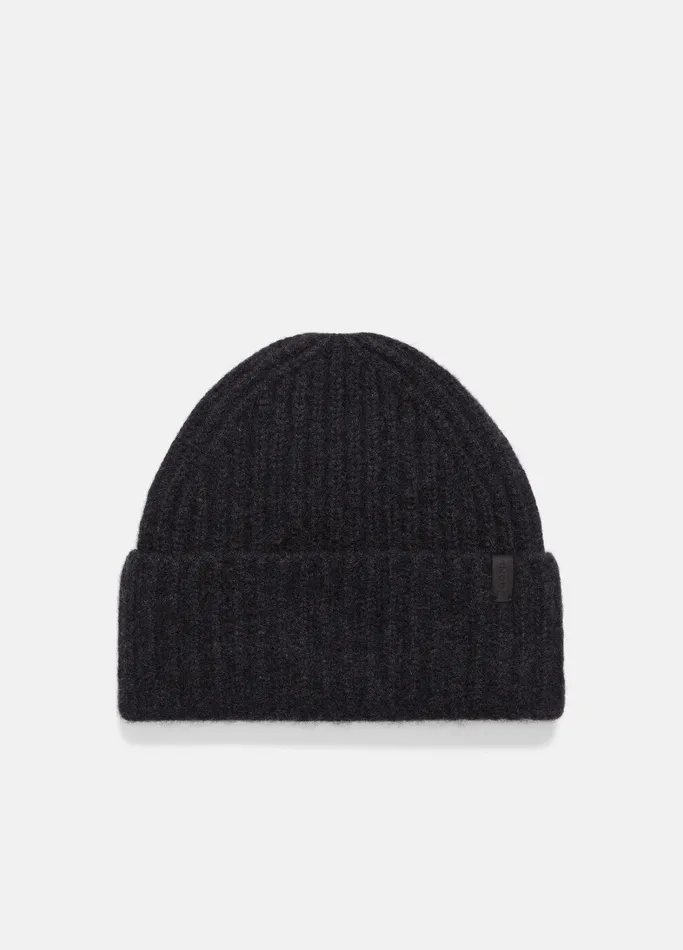 Vince Scarves Hats and Gloves Women Plush Cashmere Chunky Knit Hat Heather Charcoal