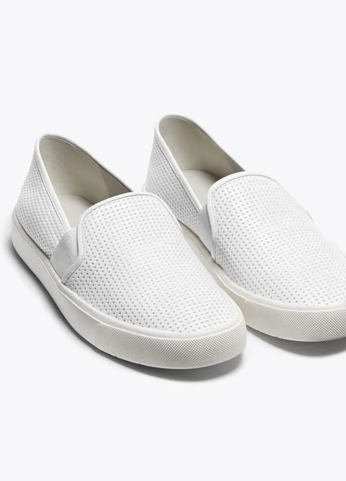 Vince Sneakers Women Perforated Leather Blair Sneaker White
