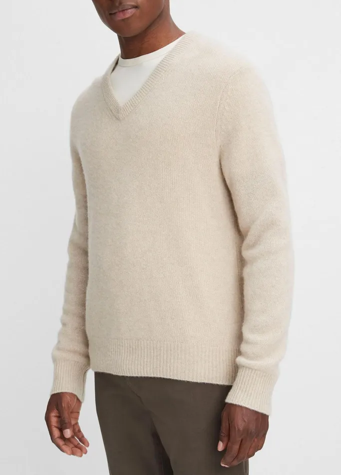 Vince Sweaters Men Cashmere VNeck Sweater Heather Runyon
