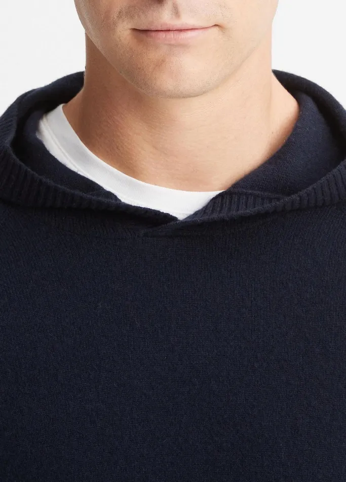 Vince Sweaters Men Wool Cashmere Pullover Hoodie Coastal Blue