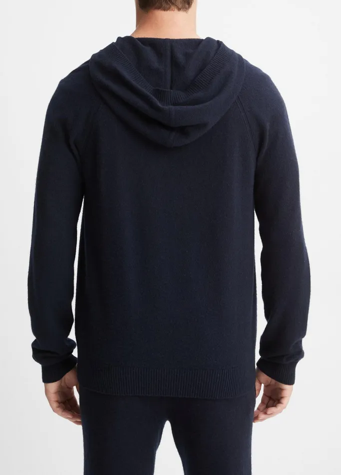 Vince Sweaters Men Wool Cashmere Pullover Hoodie Coastal Blue