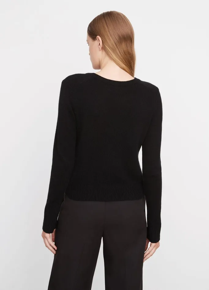 Vince Sweaters Women Cashmere Classic Crew Neck Sweater Black
