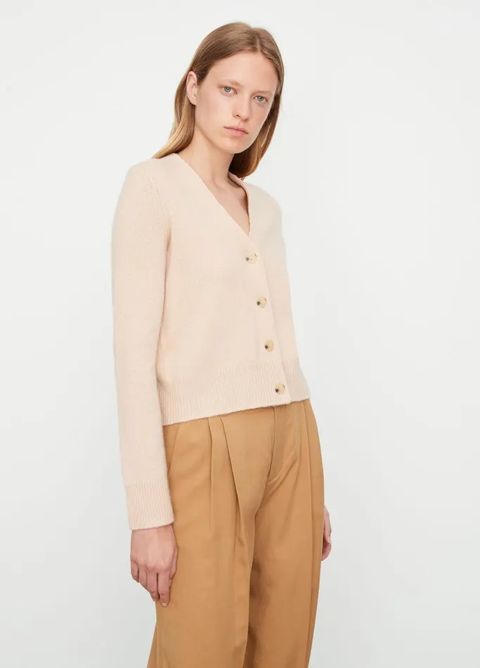 Vince Sweaters Women Cashmere FlatPlacket Cardigan Praline